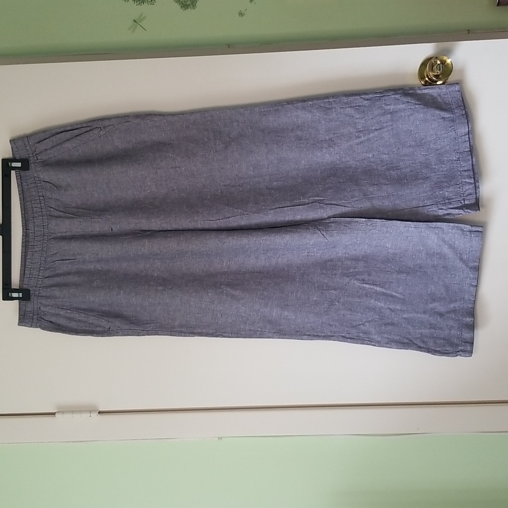 Old Navy elastic waist wide leg linen pants
